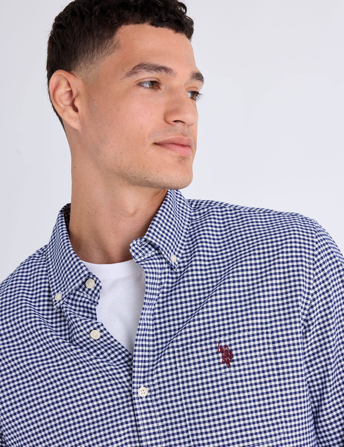LONG SLEEVE LIGHT WEIGHT GINGHAM OXFORD SHIRT Serial 11H0301-YR00A