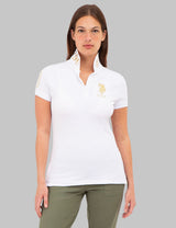 USPA METALLIC PRINT POLO SHIRT