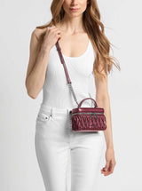 Michael Kors Vivi Small Plaid Print Wool Blend Vanity Crossbody Bag,35F6SVFC5U