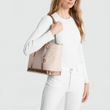 Immediate M.K Jet Set Travel Metallic Logo Top-Zip Tote Bag