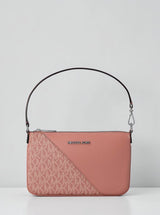 Michael Kors Jet Set Travel Signature Logo and Smooth Wristlet,35F6GTVW5V