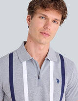 VERTICAL STRIPE JERSEY POLO SHIRT WITH ZIPPER
SKU: 11P0195-2W00A