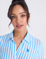 LONG SLEEVE Y-NECK STRIPE SHIRT 21H0046-NA00A