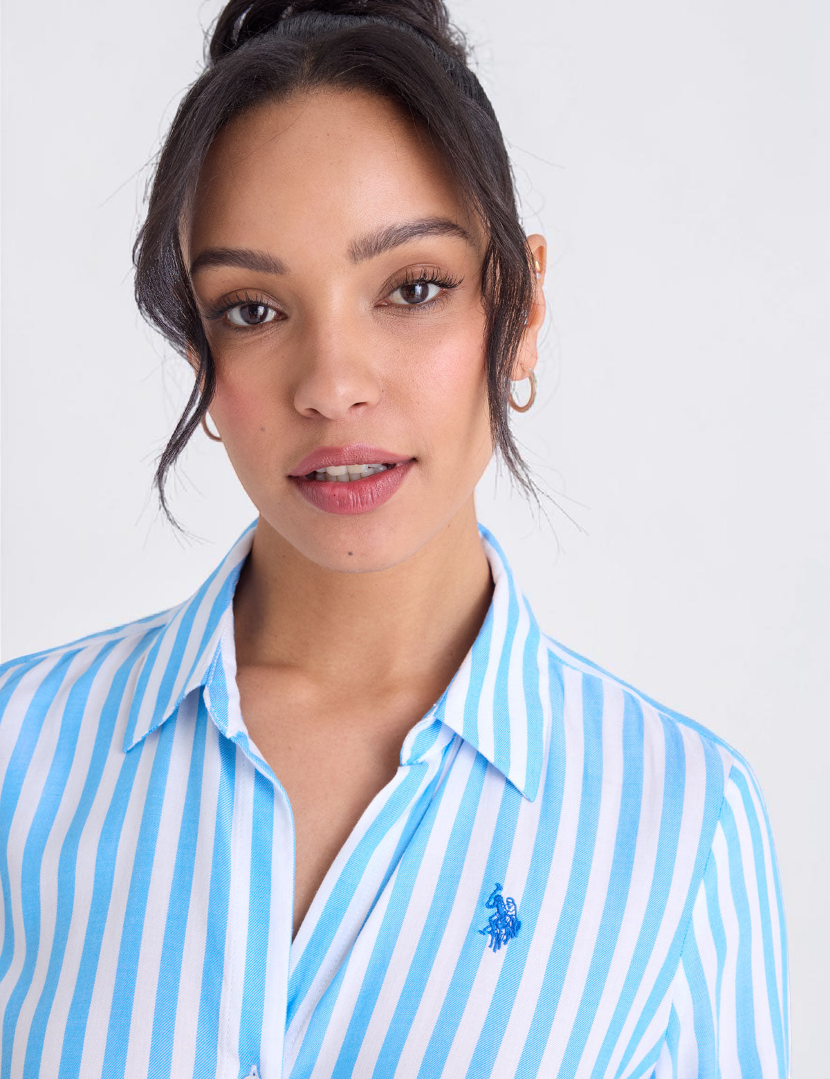 LONG SLEEVE Y-NECK STRIPE SHIRT 21H0046-NA00A