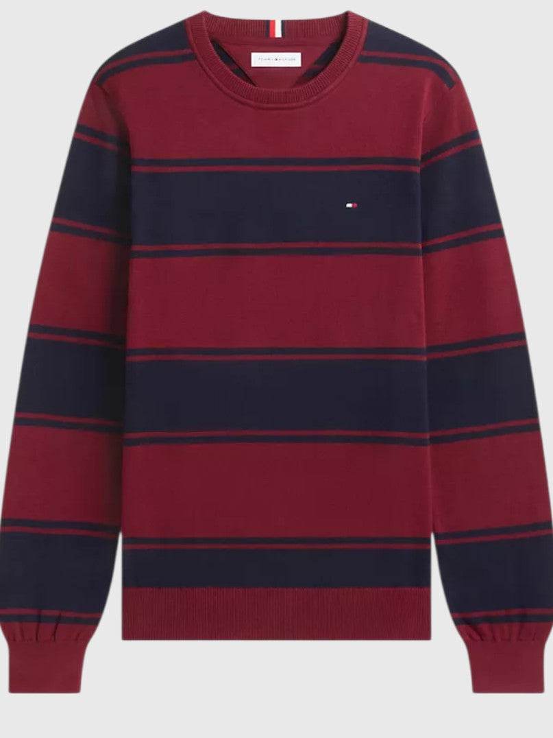TOMMY HILFIGER Rugby Stripe Crewneck Sweater,XM07954-P61