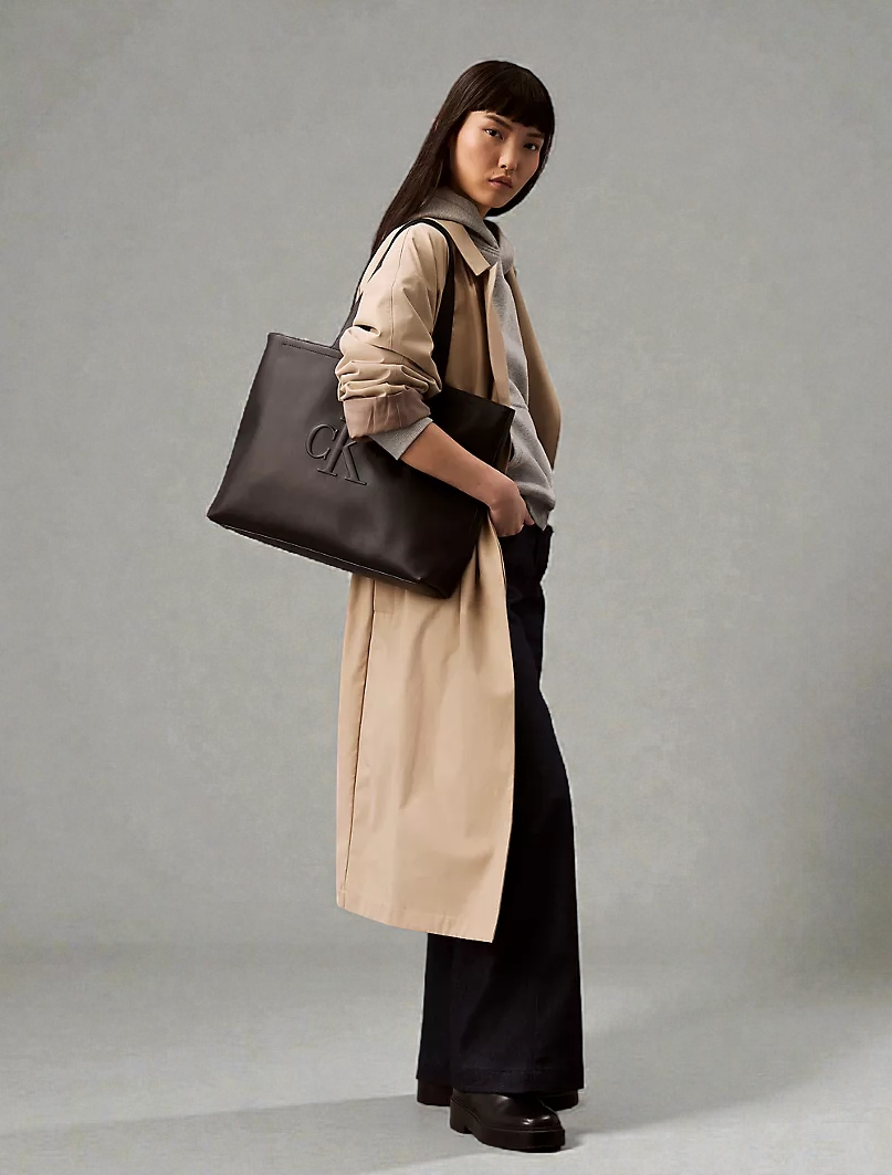 C.K Sculpted Impression Slim Tote Bag