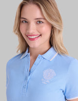 SLIM FIT CREST EMBROIDERED POLO SHIRT,21P0070-3F00A