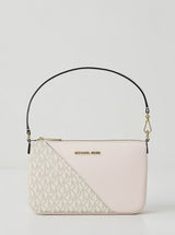 Michael Kors Jet Set Travel Signature Logo and Smooth Wristlet,35F6GTVW5V