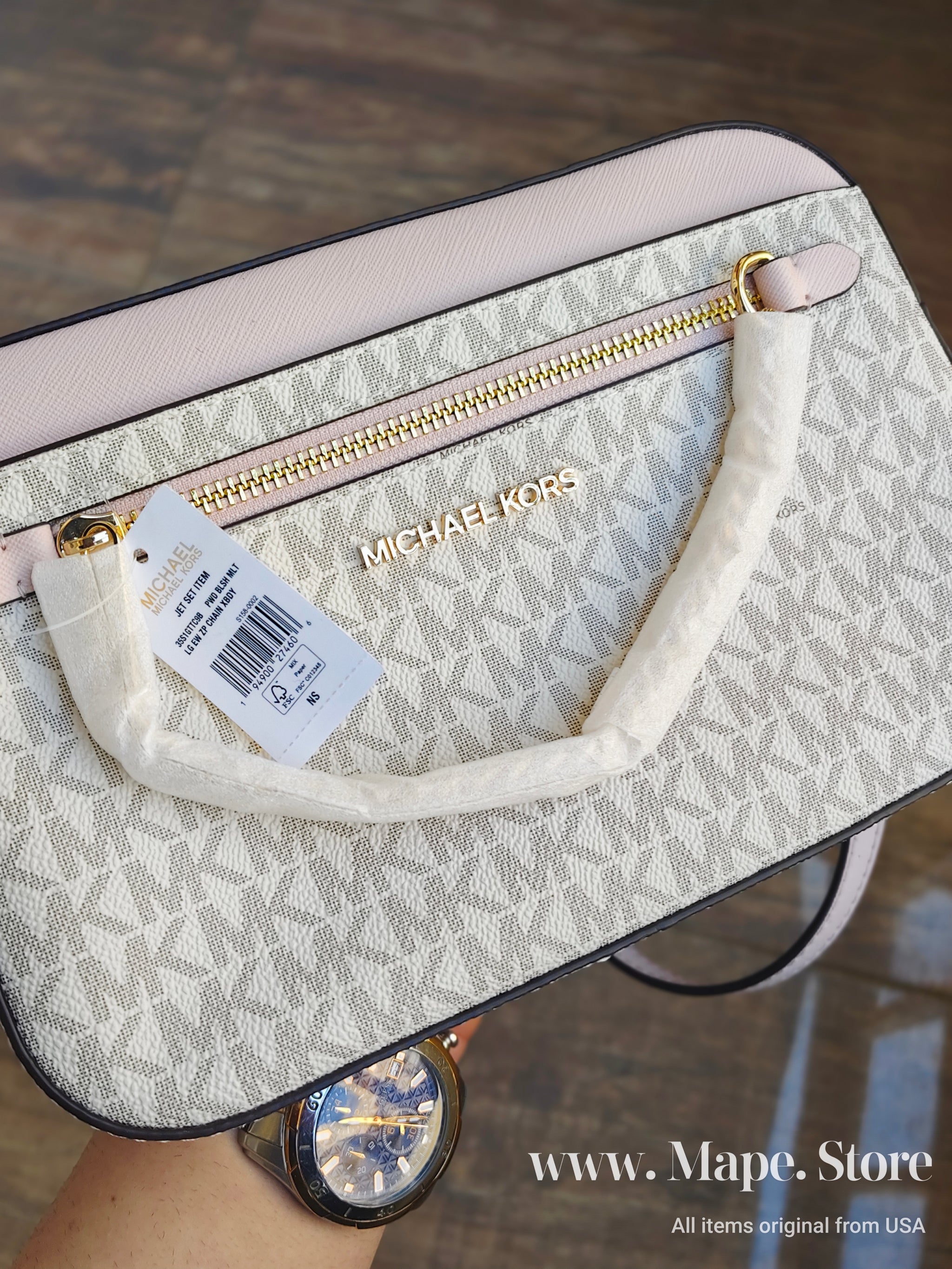 Immediate Jet Set Large Saffiano Leather Crossbody Bag 35S1GTTC9B
