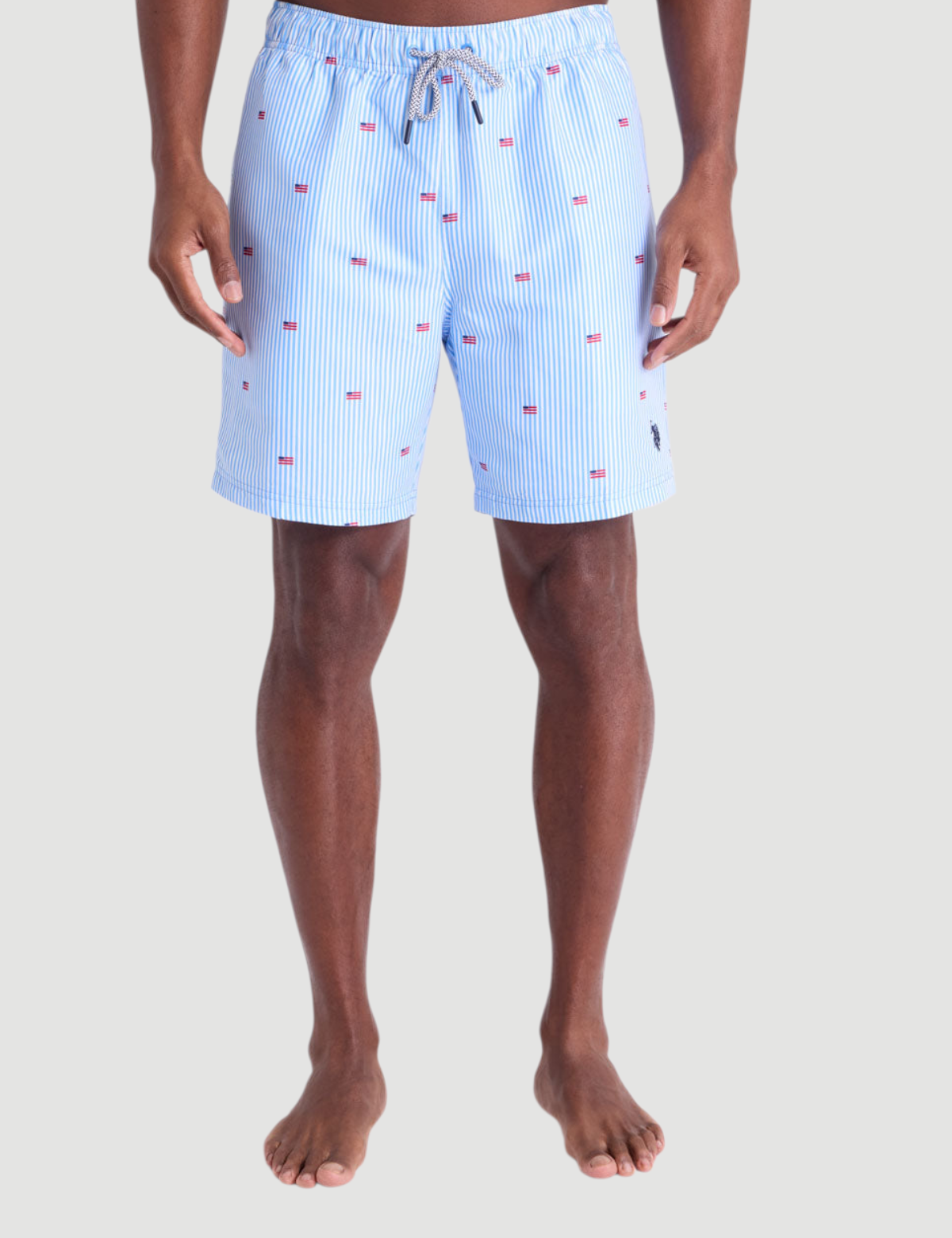 7" FLAG STRIPE SWIM SHORTS