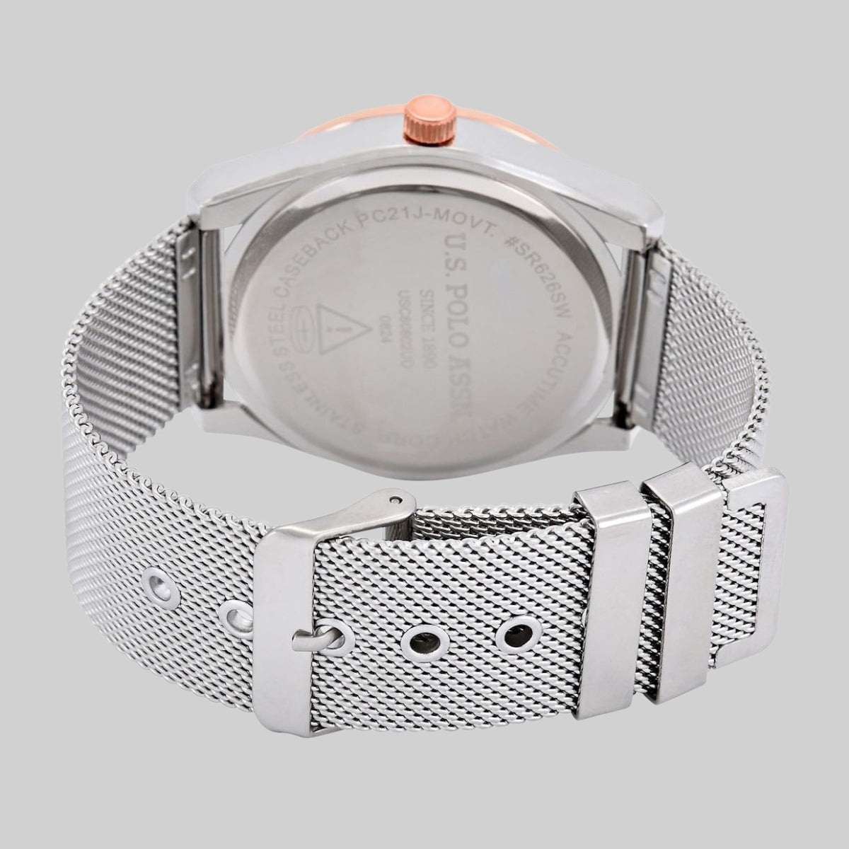 MENS SILVER MESH STRAP WATCH,USC80802UO-0000A