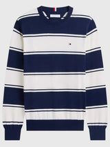 TOMMY HILFIGER Rugby Stripe Crewneck Sweater,XM07954-P61