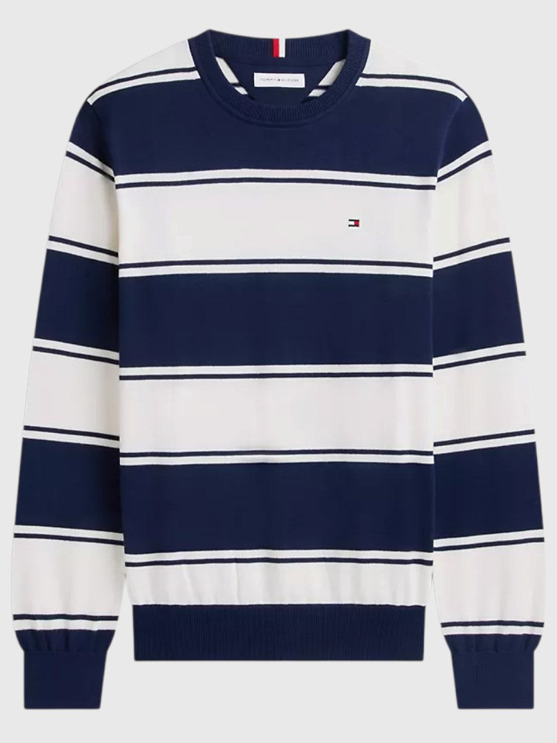 TOMMY HILFIGER Rugby Stripe Crewneck Sweater,XM07954-P61