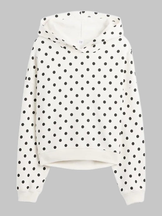 Relaxed Gap Mini-Logo Cropped Hoodie