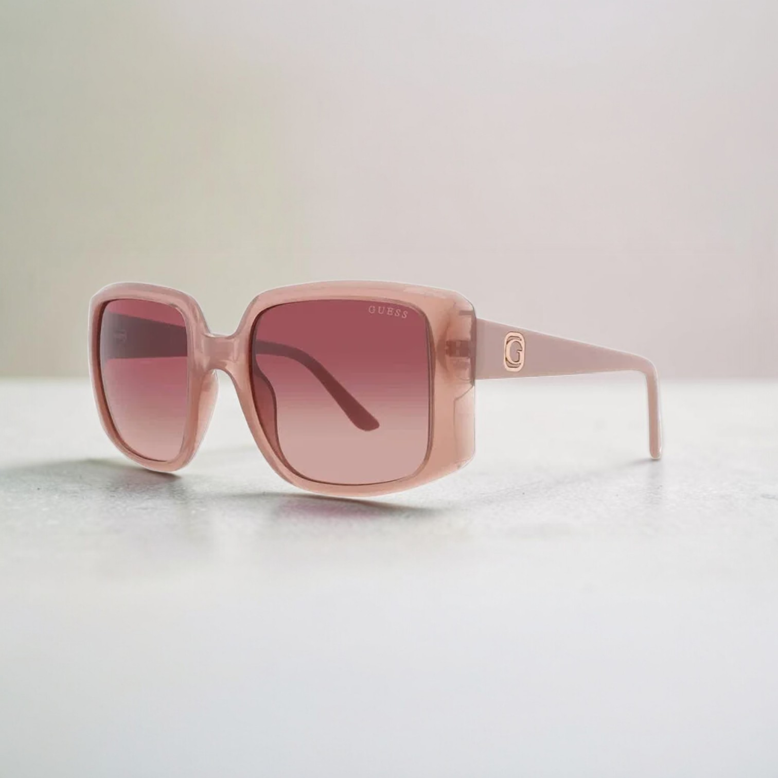Brown Gradient Square Ladies Sunglasses