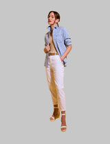 LONG SLEEVE MULTI TONAL CHAMBRAY SHIRT