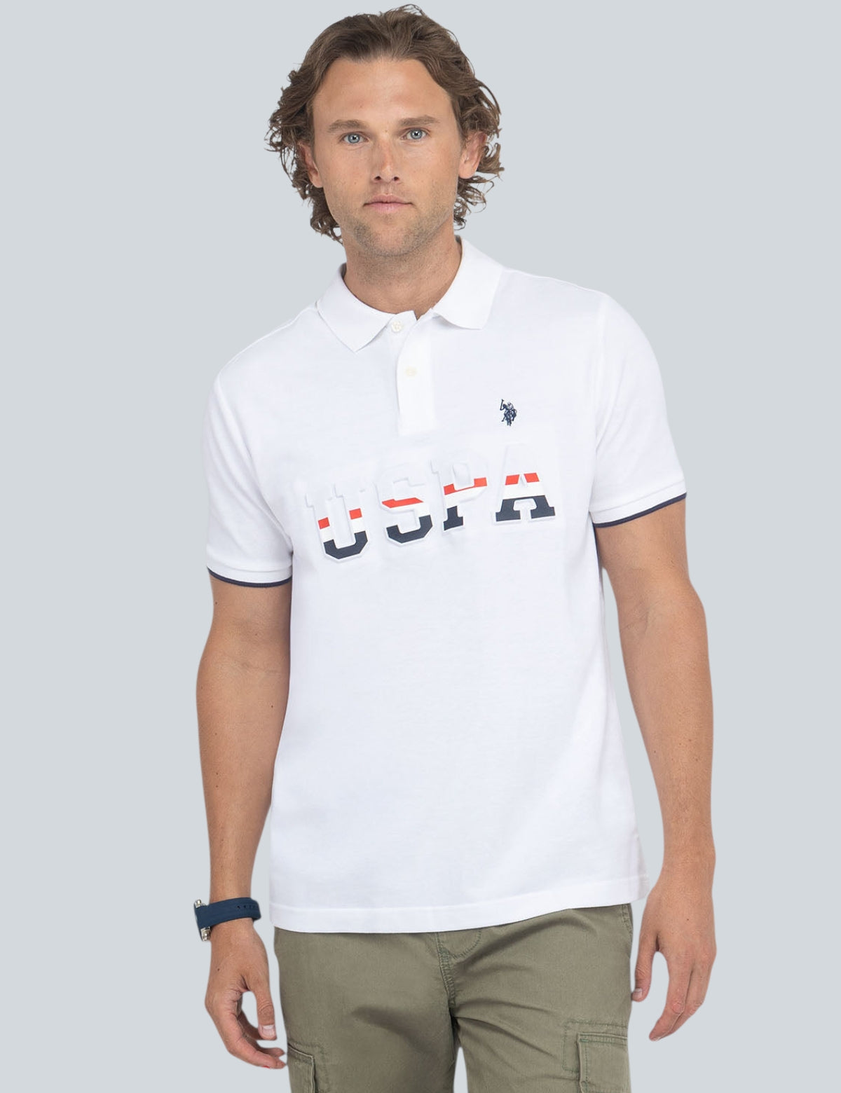 USPA EMBOSSED PIQUE POLO SHIRT,11D936-3O00A