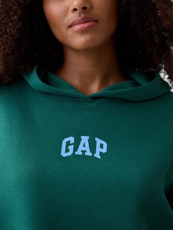 GAP Relaxed Gap Mini-Logo Cropped Hoodie, 430551