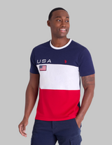 USA COLORBLOCK AMERICANA JERSEY T-SHIRT