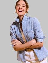 LONG SLEEVE MULTI TONAL CHAMBRAY SHIRT