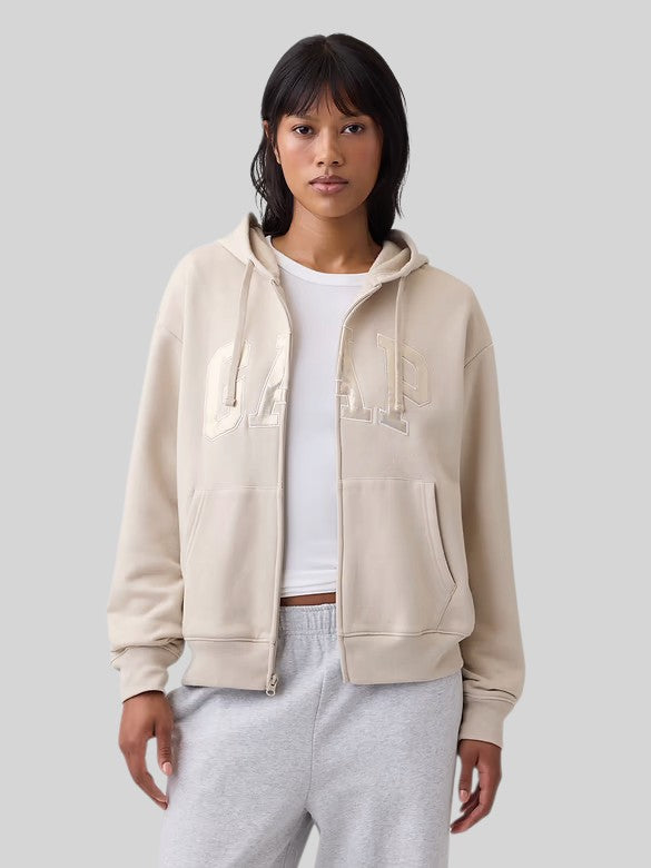 Gap Relaxed Gap Logo Zip Hoodie,627454