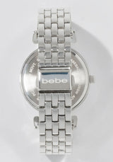 Silver Link Round Bracelet Diamond Dial Watch