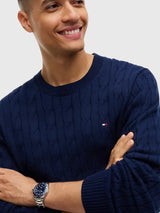 TOMMY HILFIGER Cable Knit Crewneck Sweater,XM08033-YBI