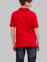 BOYS SOLID INTERLOCK POLO SHIRT