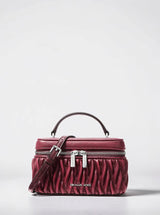 Michael Kors Vivi Small Plaid Print Wool Blend Vanity Crossbody Bag,35F6SVFC5U