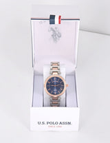 LADIES TWO TONE SILVER AND GOLD LINK WATCH,USC40723UO-0000A