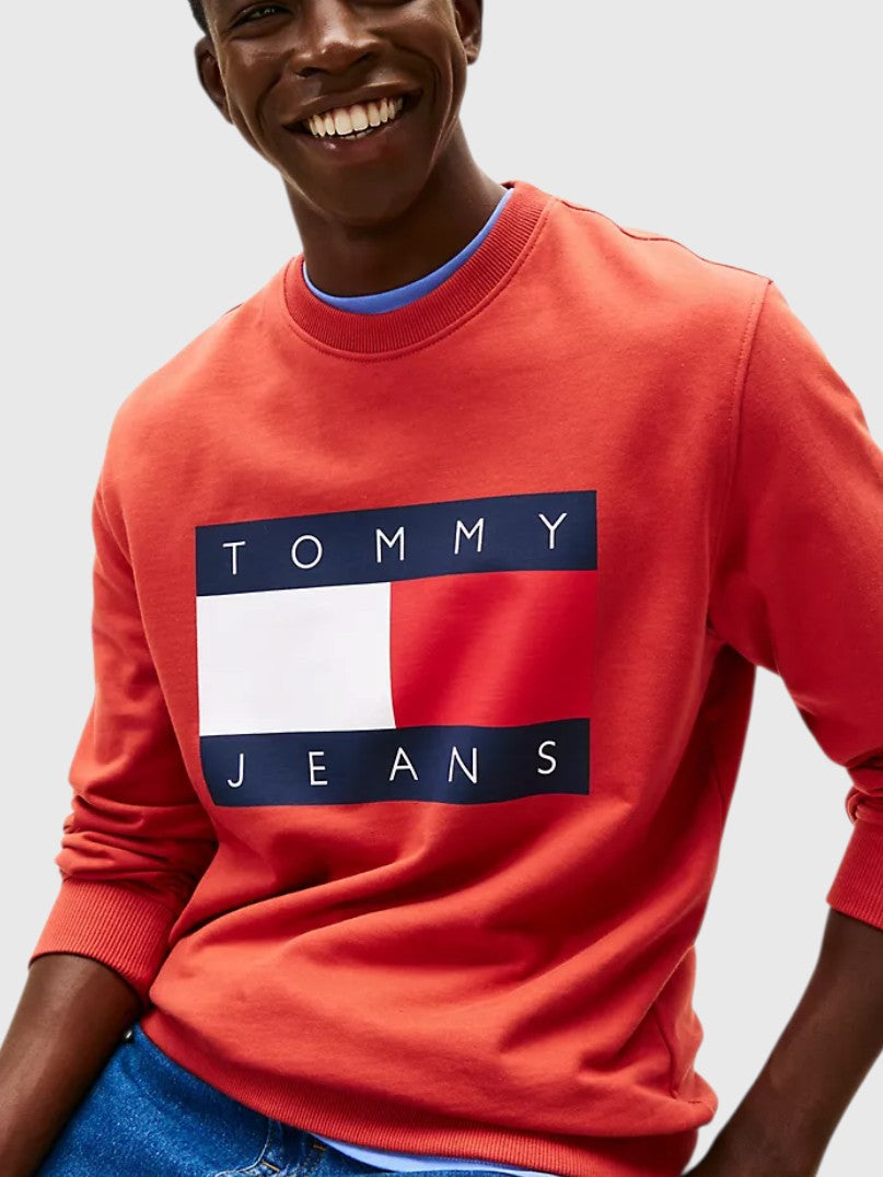 TOMMY HILFIGER Jeans Big Flag Logo Sweatshirt,DM22643-MBM