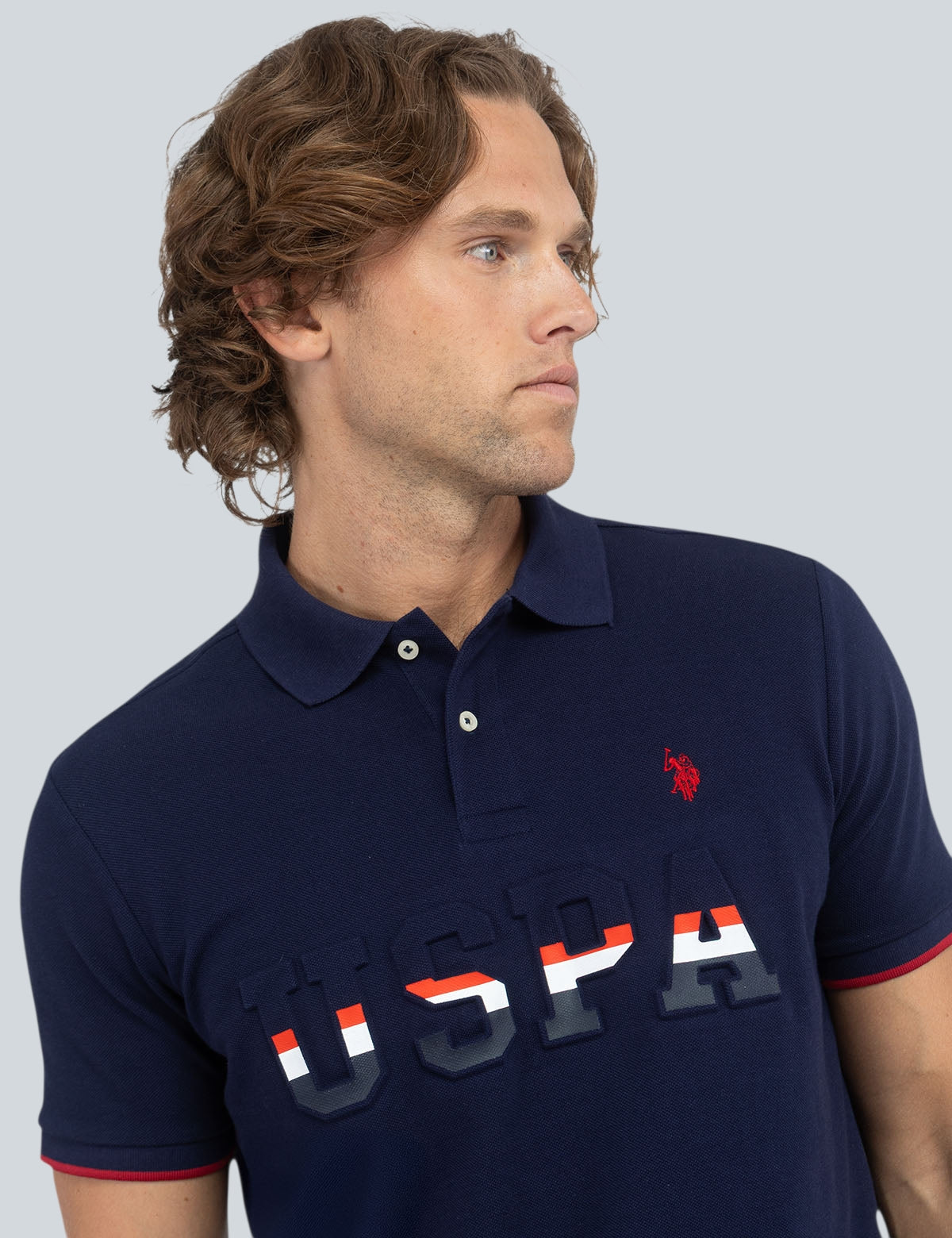 USPA EMBOSSED PIQUE POLO SHIRT,11D936-3O00A