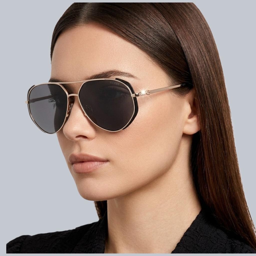 Guess 
Smoke Pilot Ladies Sunglasses
Item No. GU00219 02A 59