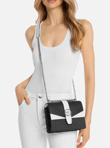 Michael Kors Greenwich  Color-Block Signature Logo Crossbody Bag,35S5SGRC1B