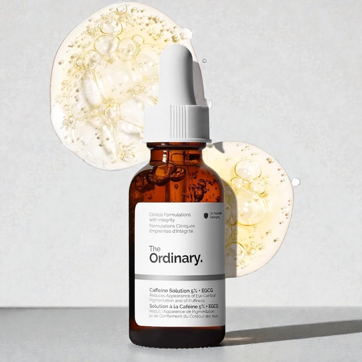 The Ordinary Caffeine Solution 5% + EGCG, Depuffing Eye Serum for Dark Circles and Tired Eyes