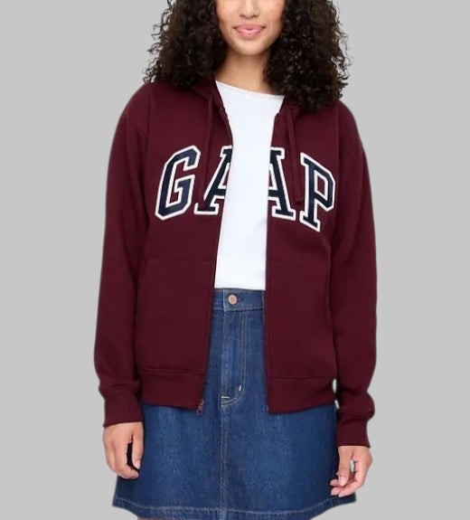 Relaxed Gap Logo Zip Hoodie