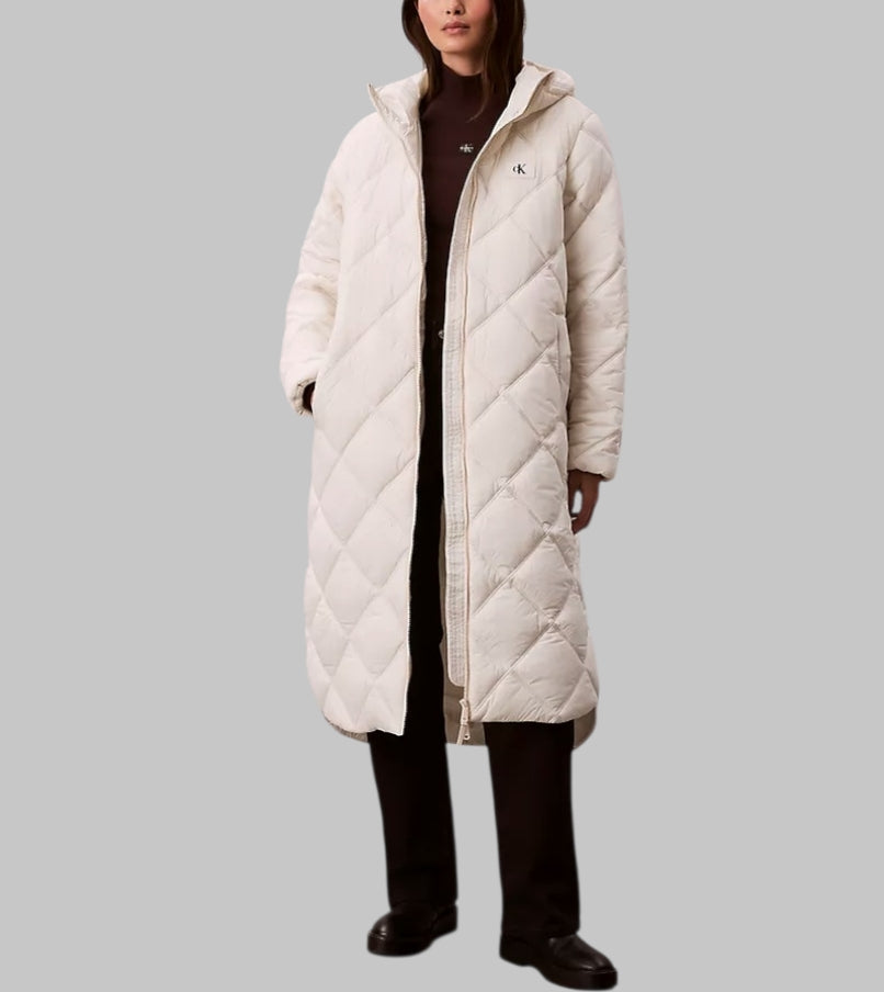 Long Hooded Puffer Jacket