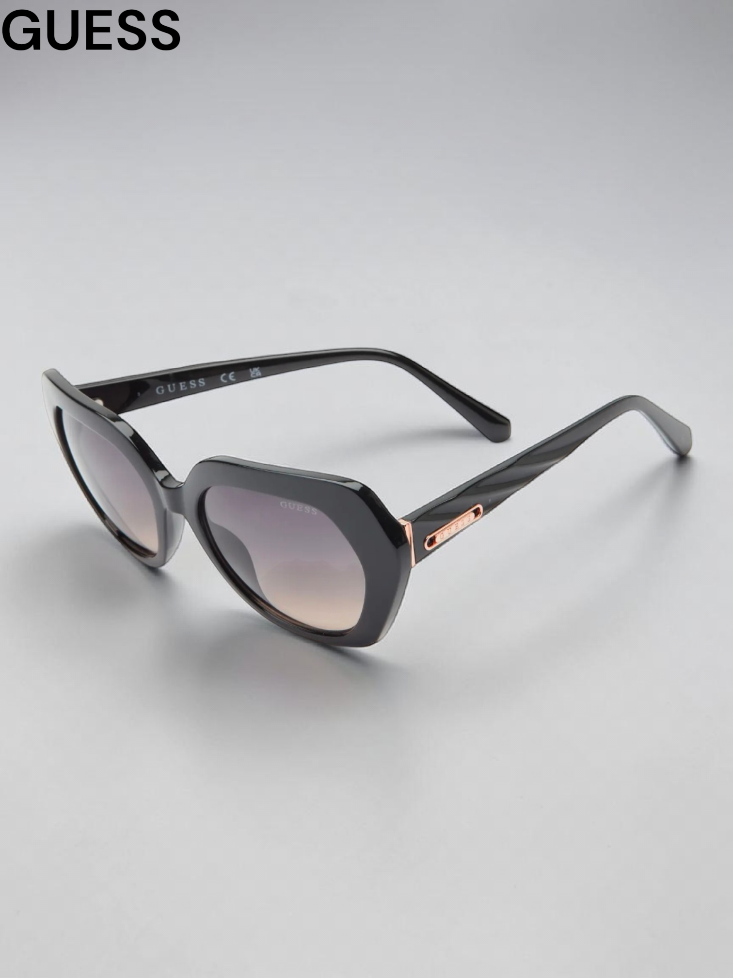 Guess 55mm Gradient Round Sunglasses