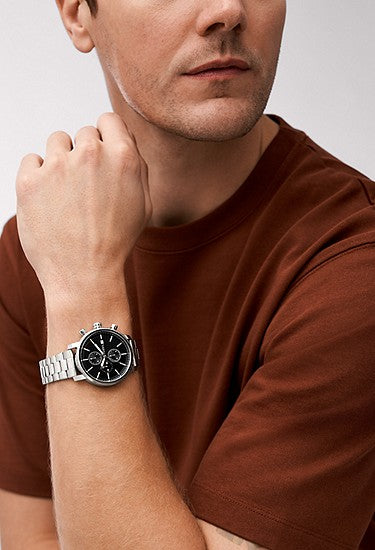 Rhett Multifunction Black Stainless Steel Watch