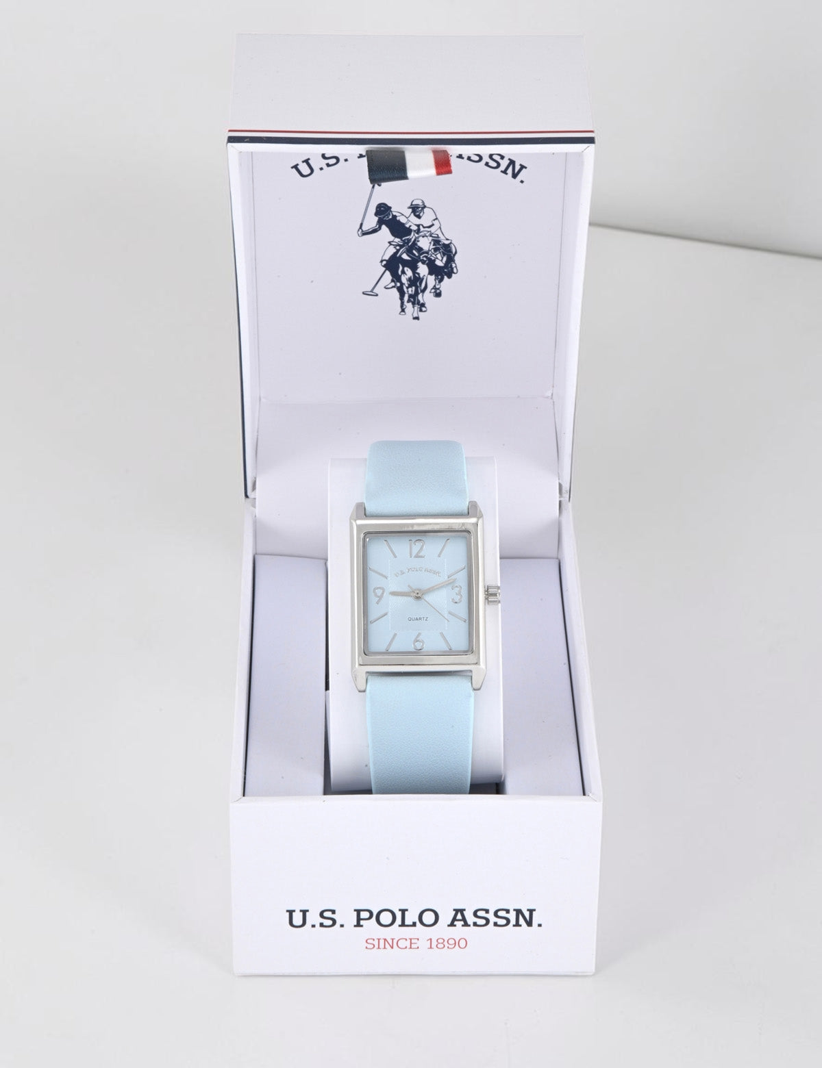 LADIES SLATE BLUE SQUARE WATCH,USC42161UO-0000A