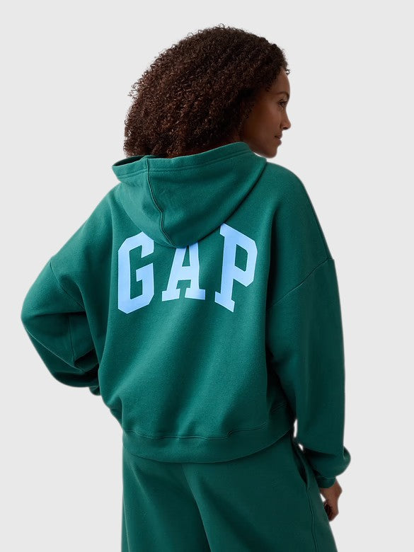 GAP Relaxed Gap Mini-Logo Cropped Hoodie, 430551