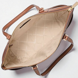 MK Charlotte Large Saffiano Leather Top-Zip Tote Bag