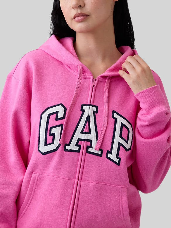 Gap Relaxed Gap Logo Zip Hoodie,627454