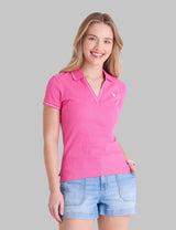 TIPPED SPLIT NECK RIBBED POLO SHIRT,216669-6800A