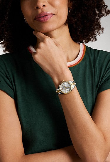 Rye Multifunction Gold-Tone Stainless Steel Watch