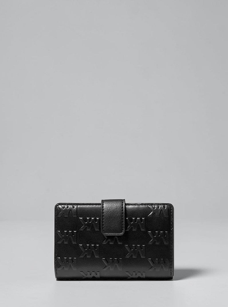 Michael Kors Jet Set Travel Medium Logo Embossed Wallet,35F6STVF6Y