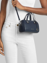 Grayson Pebbled Leather Duffel Crossbody Bag,35S6GGYC1L