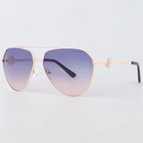Guess Gradient Blue Pilot Ladies Sunglasses,GF6140