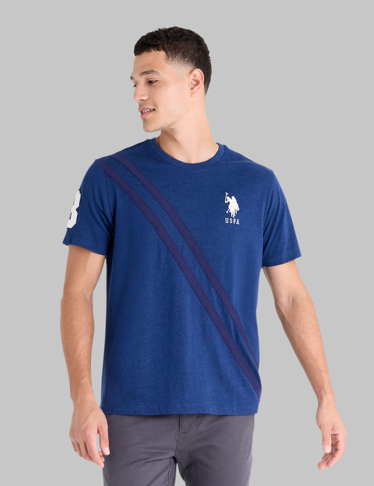 DIAGONAL SASH TONAL JERSEY T-SHIRT