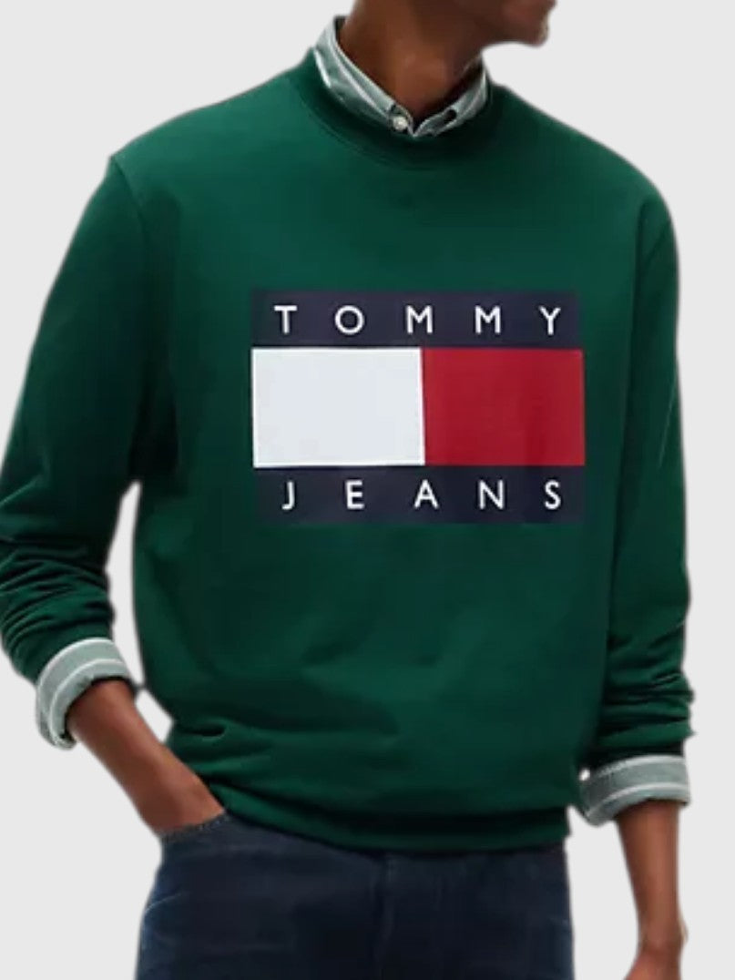 TOMMY HILFIGER Jeans Big Flag Logo Sweatshirt,DM22643-MBM